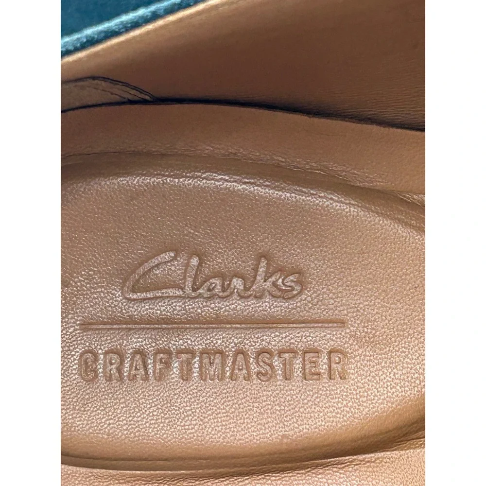Clarks Craftmaster Mens Navy‎ Suede Derby Shoes Lace Up Casual Dress Size 8M